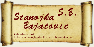 Stanojka Bajatović vizit kartica